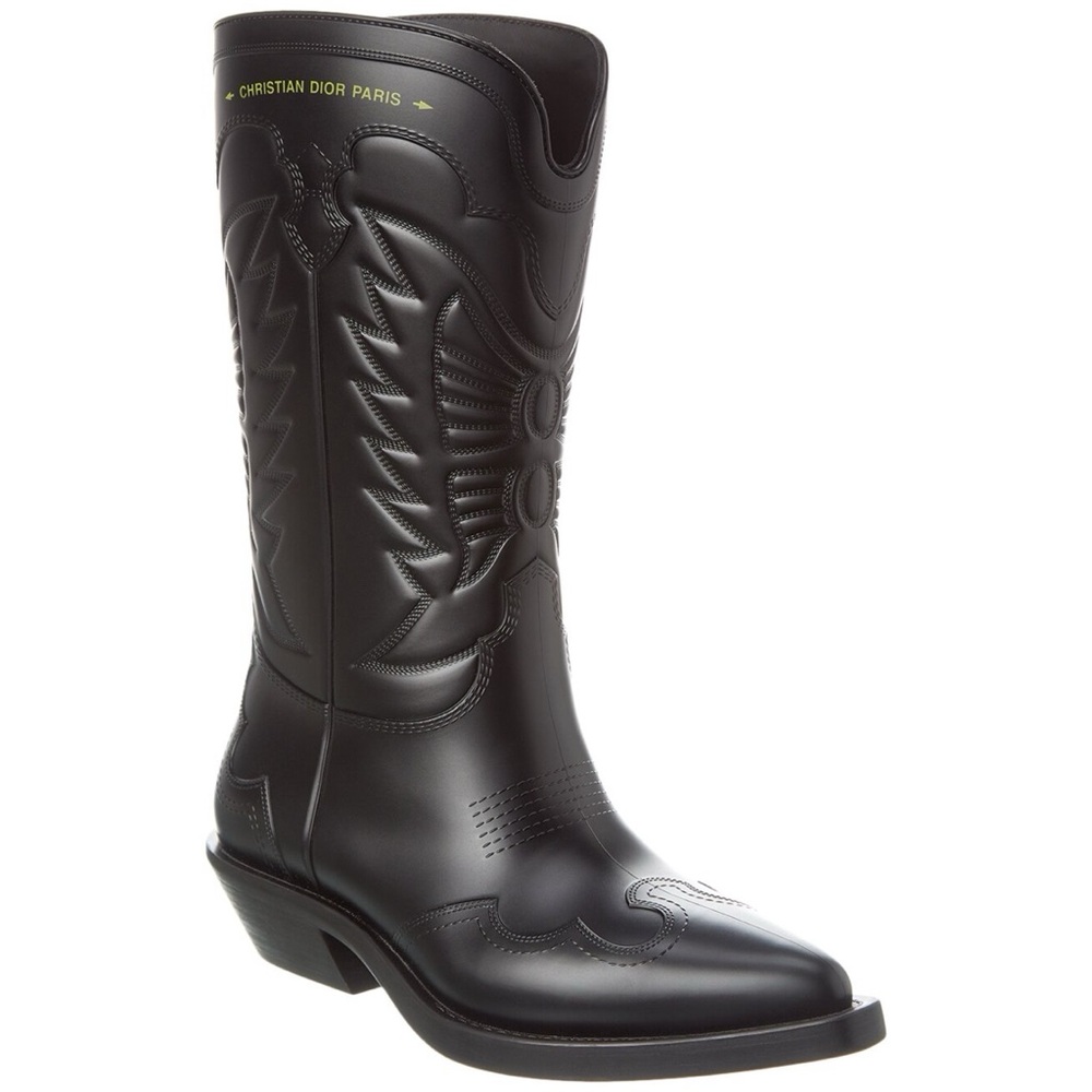 New in Box Dior Wind Rubber Cowboy Boots Black 36 $1390